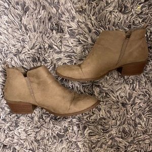 Tan heel booties size 10